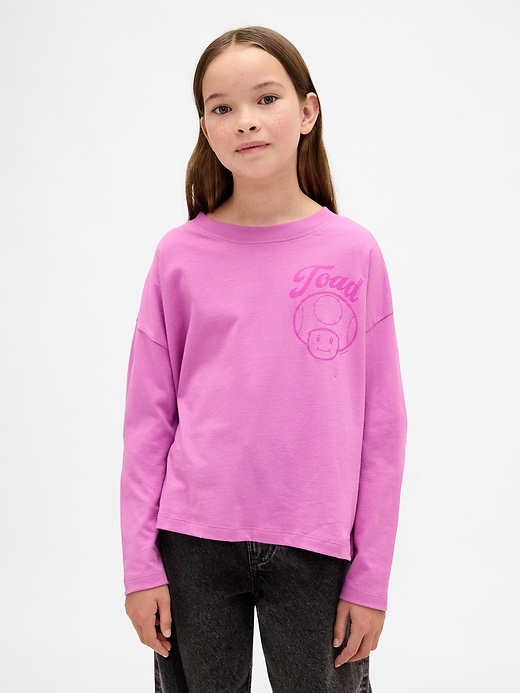 Image number 1 showing, Kids Super Mario Oversized Graphic T-Shirt