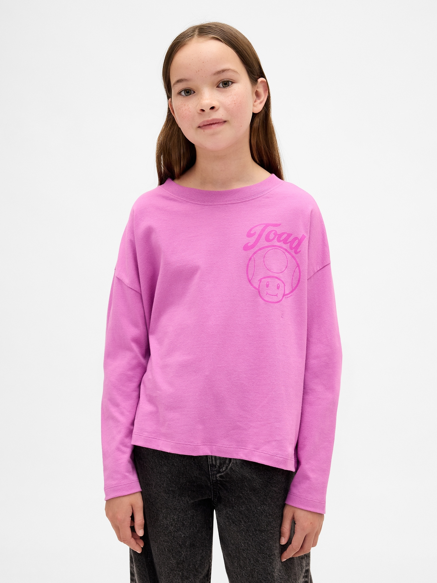 Kids Super Mario Oversized Graphic T-Shirt