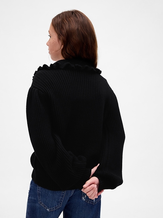 Image number 3 showing, Kids Ruffle Collar Cardigan