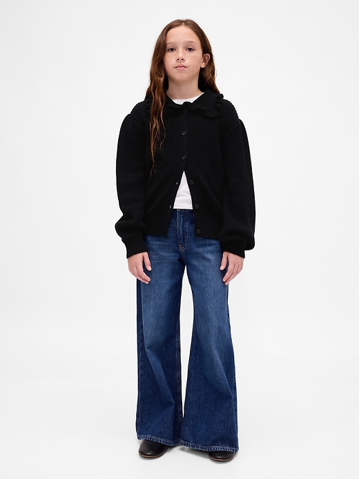 Image number 4 showing, Kids Ruffle Collar Cardigan