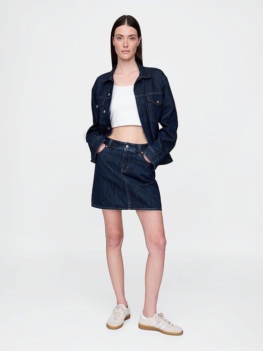 Image number 1 showing, Denim Mini Skirt