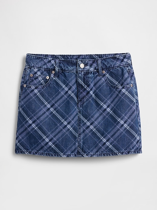 Image number 6 showing, Plaid Denim Mini Skirt