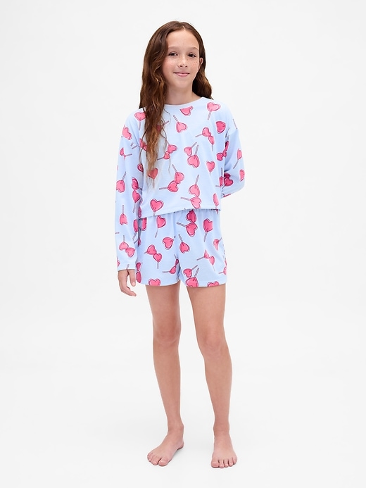 Image number 1 showing, Kids Recycled PJ Short Set