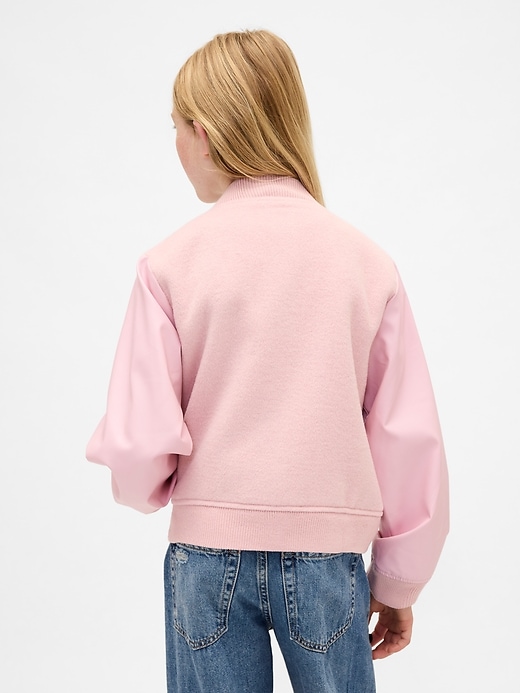 Image number 3 showing, Kids Wool-Blend Varsity Bomber Jacket