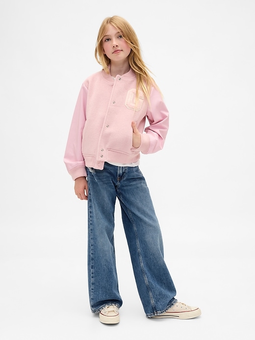 Image number 4 showing, Kids Wool-Blend Varsity Bomber Jacket