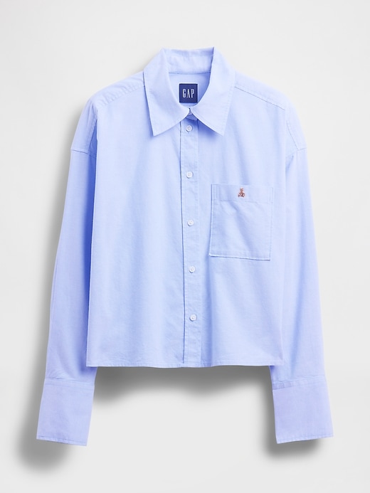 Image number 5 showing, Organic Cotton Straight-Hem Crop Shirt