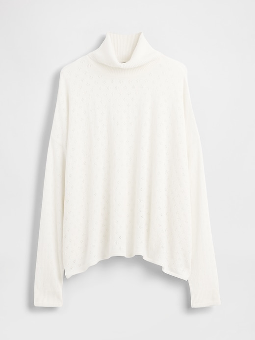 Image number 5 showing, Oversized Pointelle Turtleneck