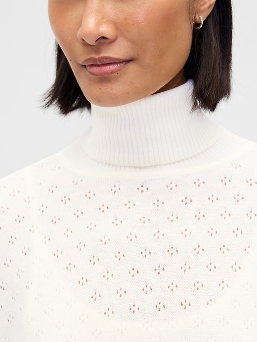 Image number 4 showing, Oversized Pointelle Turtleneck
