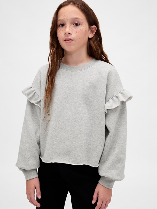 Image number 1 showing, Kids VintageSoft Ruffle Sweatshirt