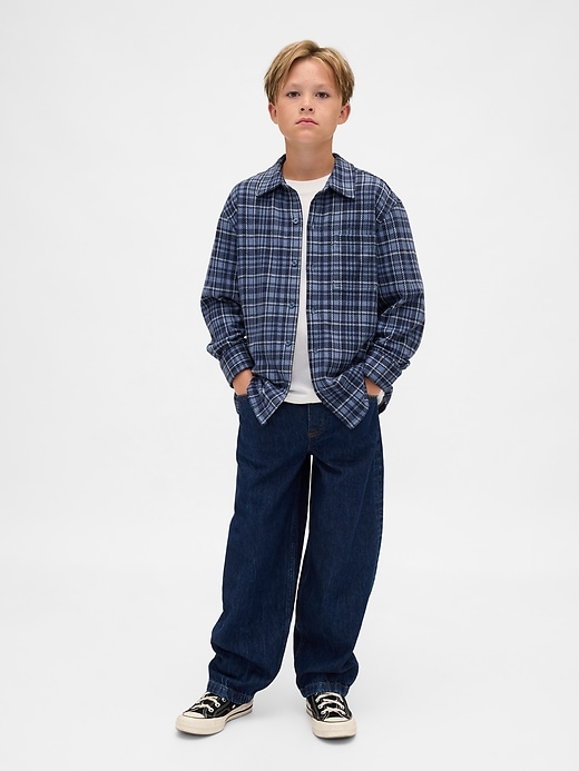 Image number 4 showing, Kids Knit Jersey Plaid Shirt