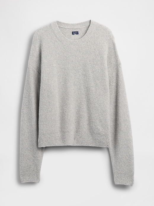 Image number 4 showing, CashSoft Boucle Relaxed Crewneck Top