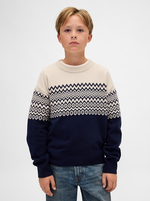 Image number 1 showing, Kids CashSoft Relaxed Crewneck Sweater