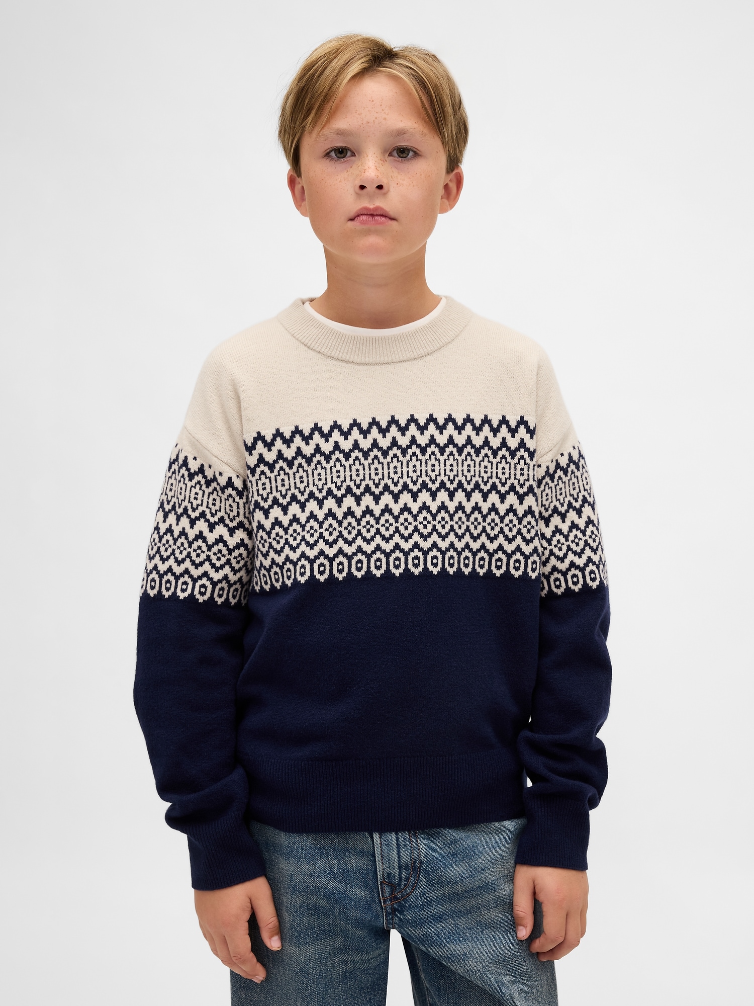 Kids CashSoft Relaxed Crewneck Sweater