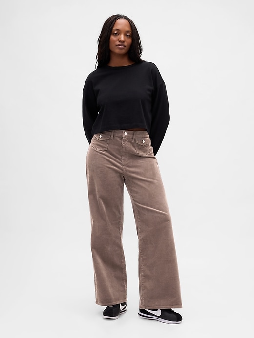 Image number 5 showing, High Rise Stride Corduroy Wide-Leg Pants