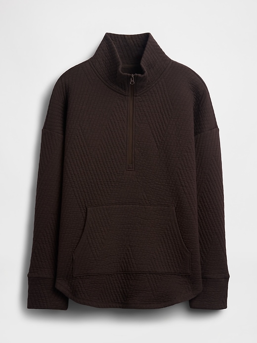 Image number 4 showing, GapFit Quilted Jacquard Half-Zip Pullover
