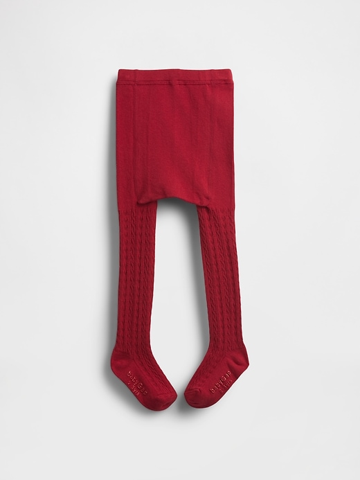 Image number 1 showing, Baby & Toddler Heart Cable-Knit Tights