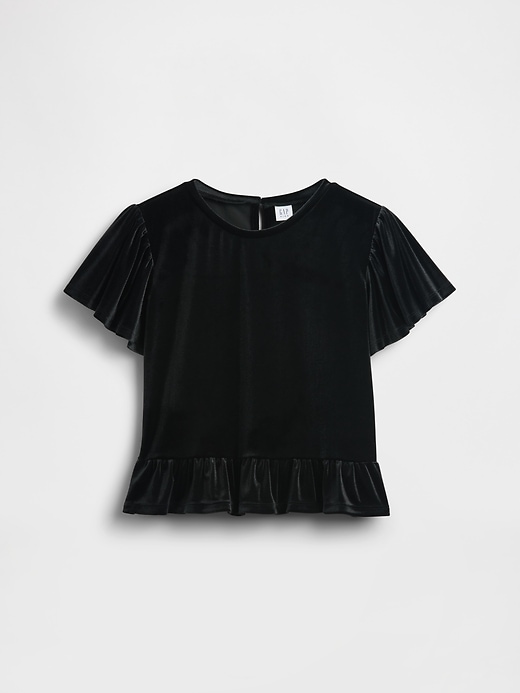 Image number 2 showing, Kids Velour Peplum Top