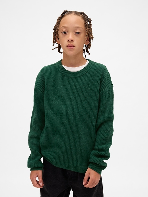 Image number 1 showing, Kids CashSoft Relaxed Crewneck Sweater