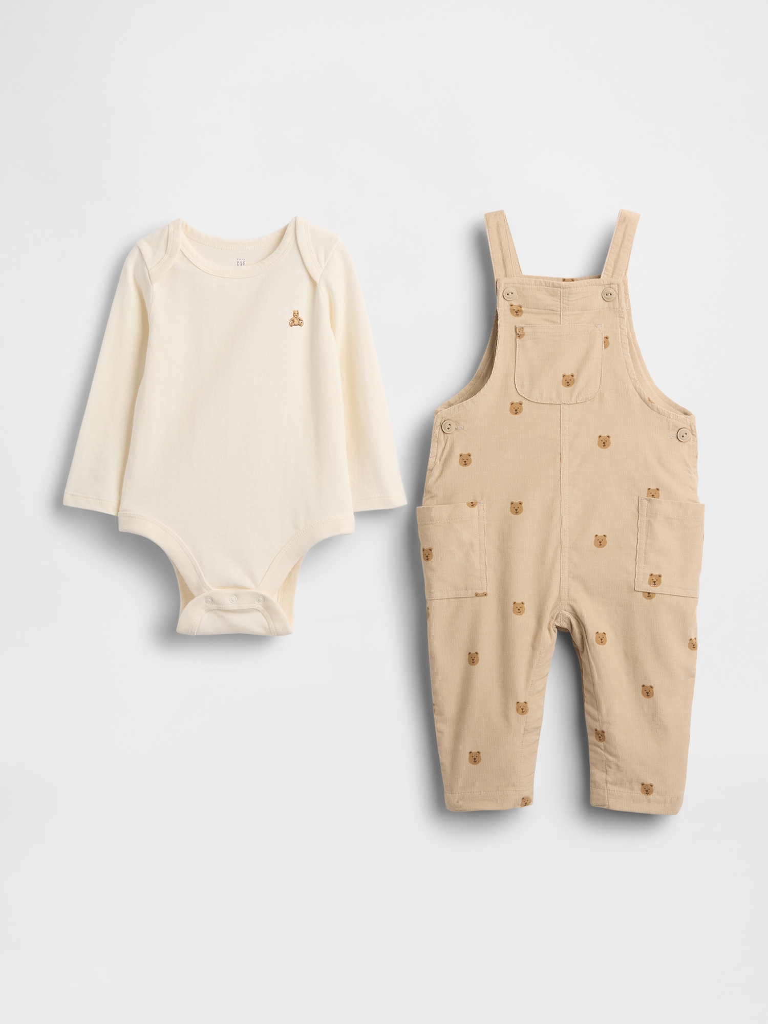 Baby Corduroy Outfit Set - Wicker Beige