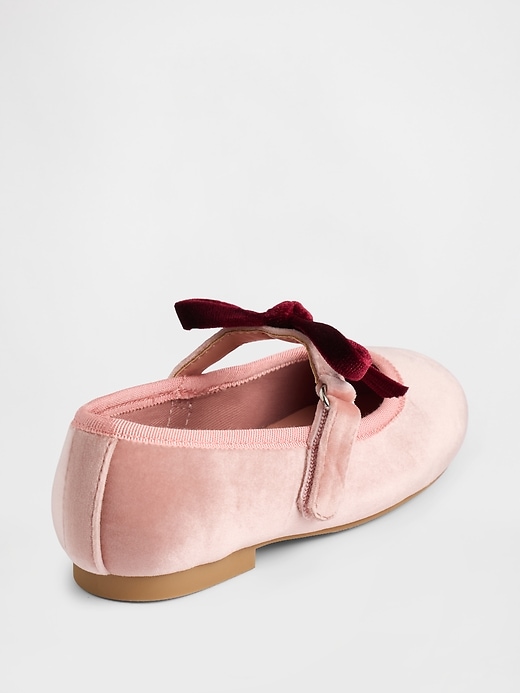 Image number 4 showing, Toddler Velvet Bow Mary Jane Flats