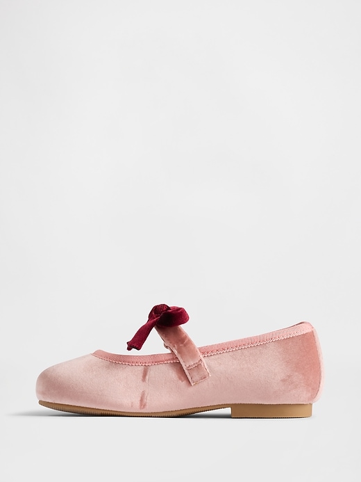 Image number 5 showing, Toddler Velvet Bow Mary Jane Flats