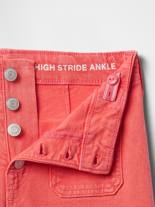 L'image numéro 5 présente Jean sportif à jambe large à taille haute longueur cheville pour Enfant