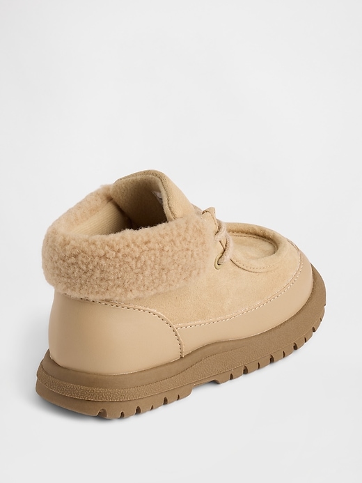 Image number 4 showing, Toddler Vegan Suede Sherpa-Cuff Boots