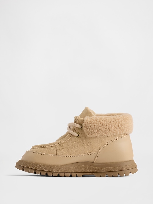 Image number 5 showing, Toddler Vegan Suede Sherpa-Cuff Boots
