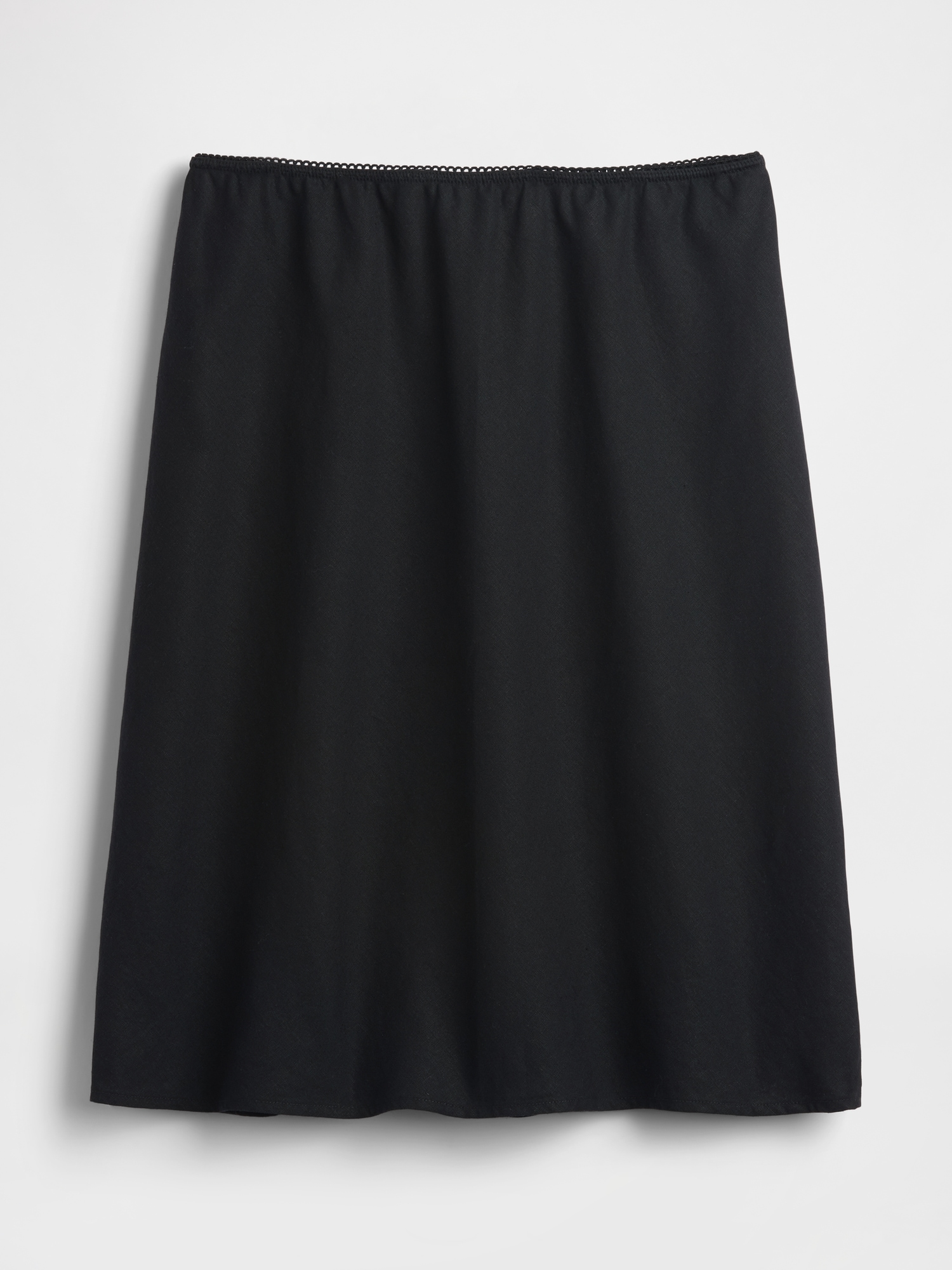 Linen-Blend Bias-Cut Skirt