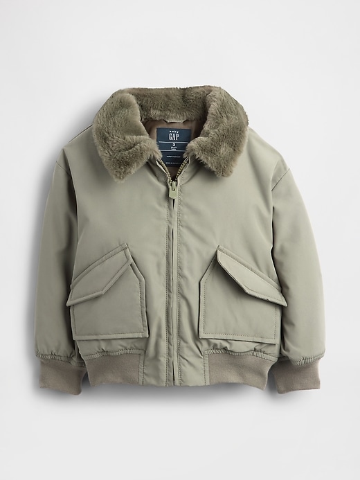 Image number 2 showing, Baby & Toddler Faux-Fur Collar Bomber Jacket