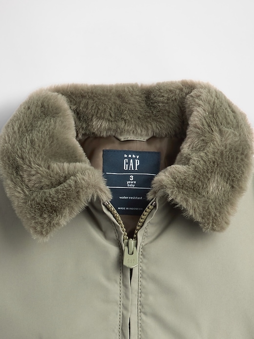 Image number 4 showing, Baby & Toddler Faux-Fur Collar Bomber Jacket