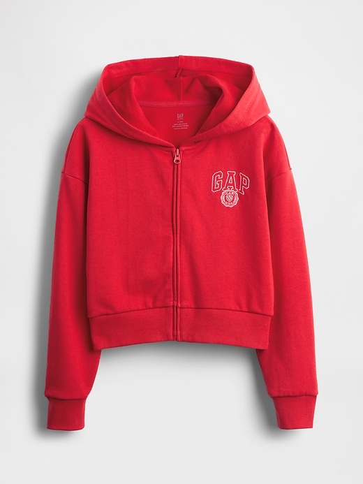 Image number 2 showing, Kids VintageSoft Crop Zip Hoodie