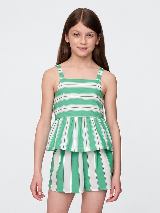 Image number 1 showing, Kids Poplin Peplum Top