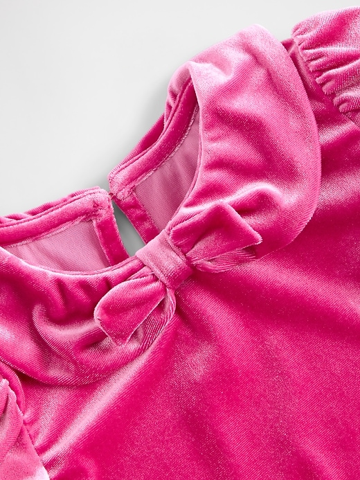 Image number 4 showing, Baby & Toddler Velour Bow Outfit Set