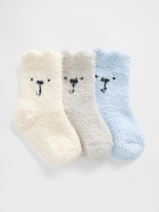Image number 1 showing, Baby Cozy Bear Socks (3-Pack)