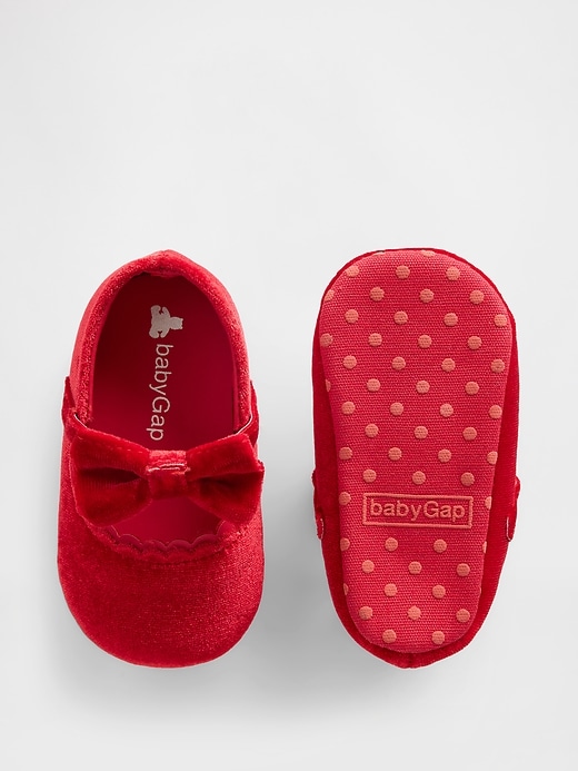 Image number 3 showing, Baby Velvet Bow Mary Jane Flats