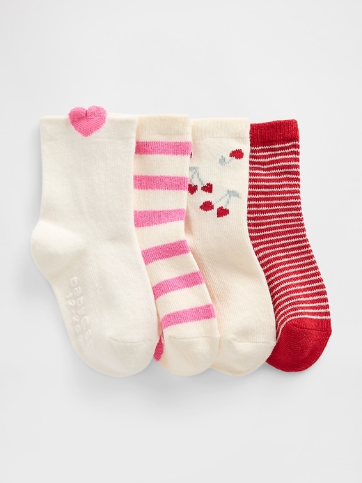 Image number 1 showing, Baby & Toddler Crew Socks (4-Pack)