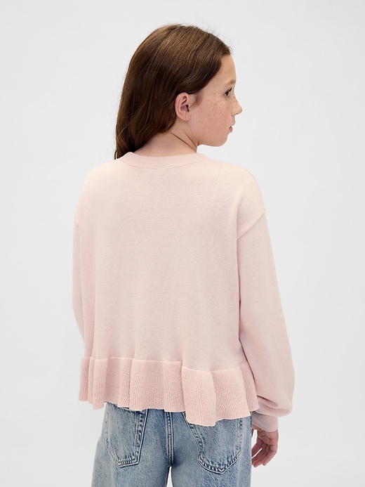 Image number 3 showing, Kids Relaxed Peplum Sweater