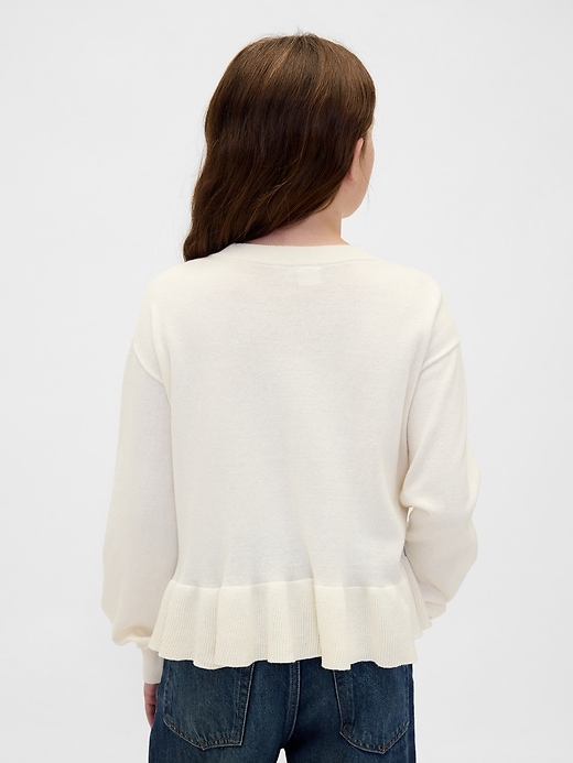 Image number 3 showing, Kids Relaxed Peplum Sweater