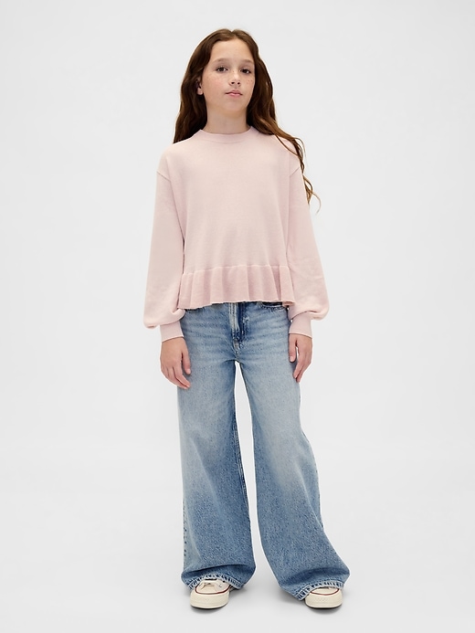 Image number 4 showing, Kids Relaxed Peplum Sweater