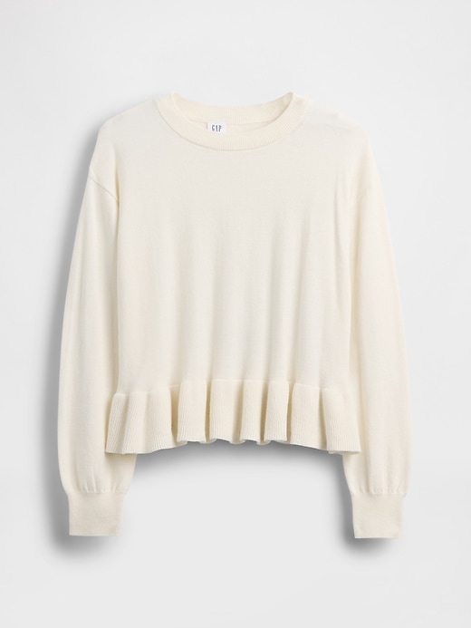 Image number 2 showing, Kids Relaxed Peplum Sweater