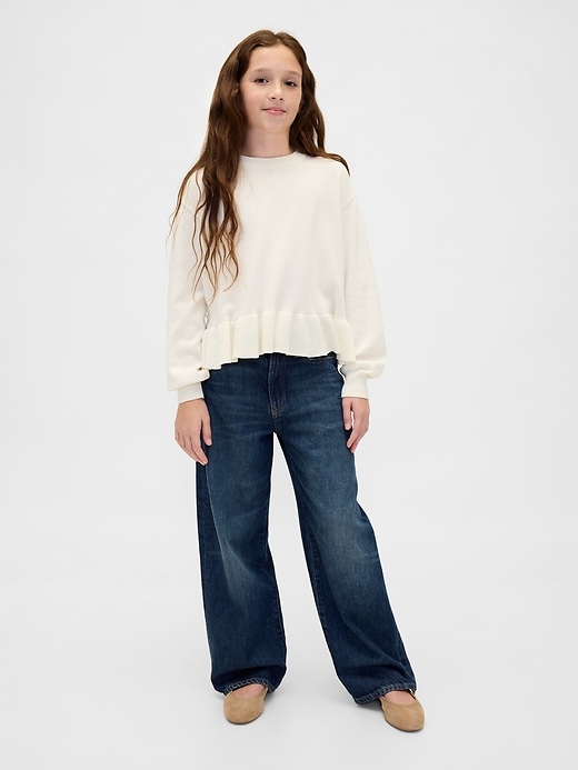 Image number 4 showing, Kids Relaxed Peplum Sweater