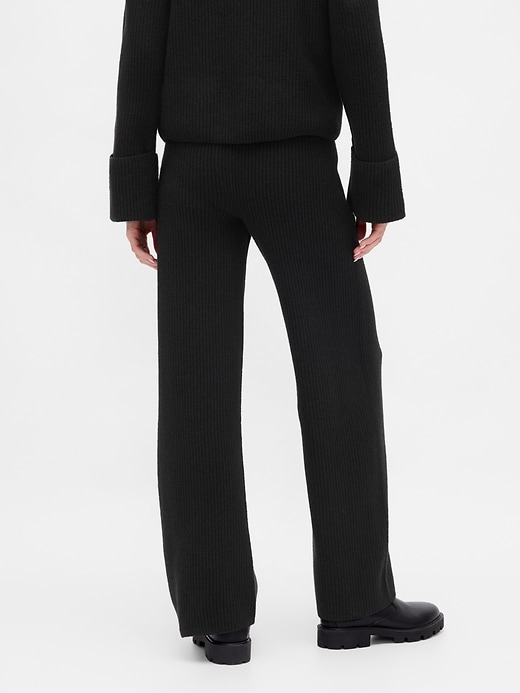 Image number 4 showing, CashSoft Shaker-Stitch Sweater Pants