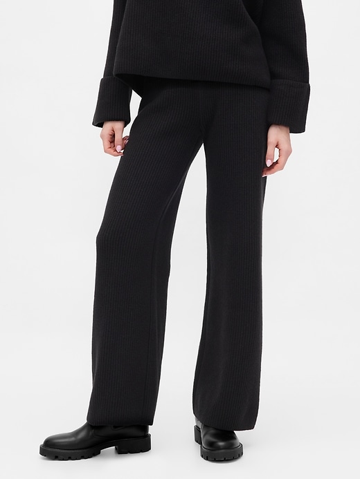 Image number 2 showing, CashSoft Shaker-Stitch Sweater Pants