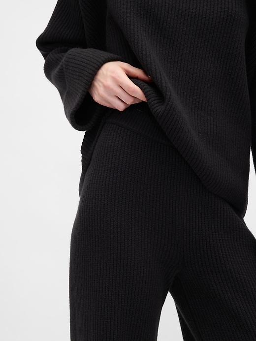 Image number 6 showing, CashSoft Shaker-Stitch Sweater Pants
