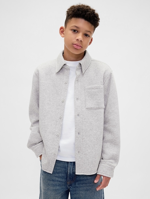 Image number 1 showing, Kids Cozy Button-Front Shirt