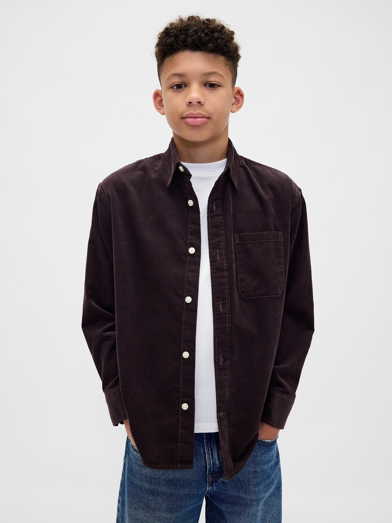 Kids Relaxed Corduroy Shirt