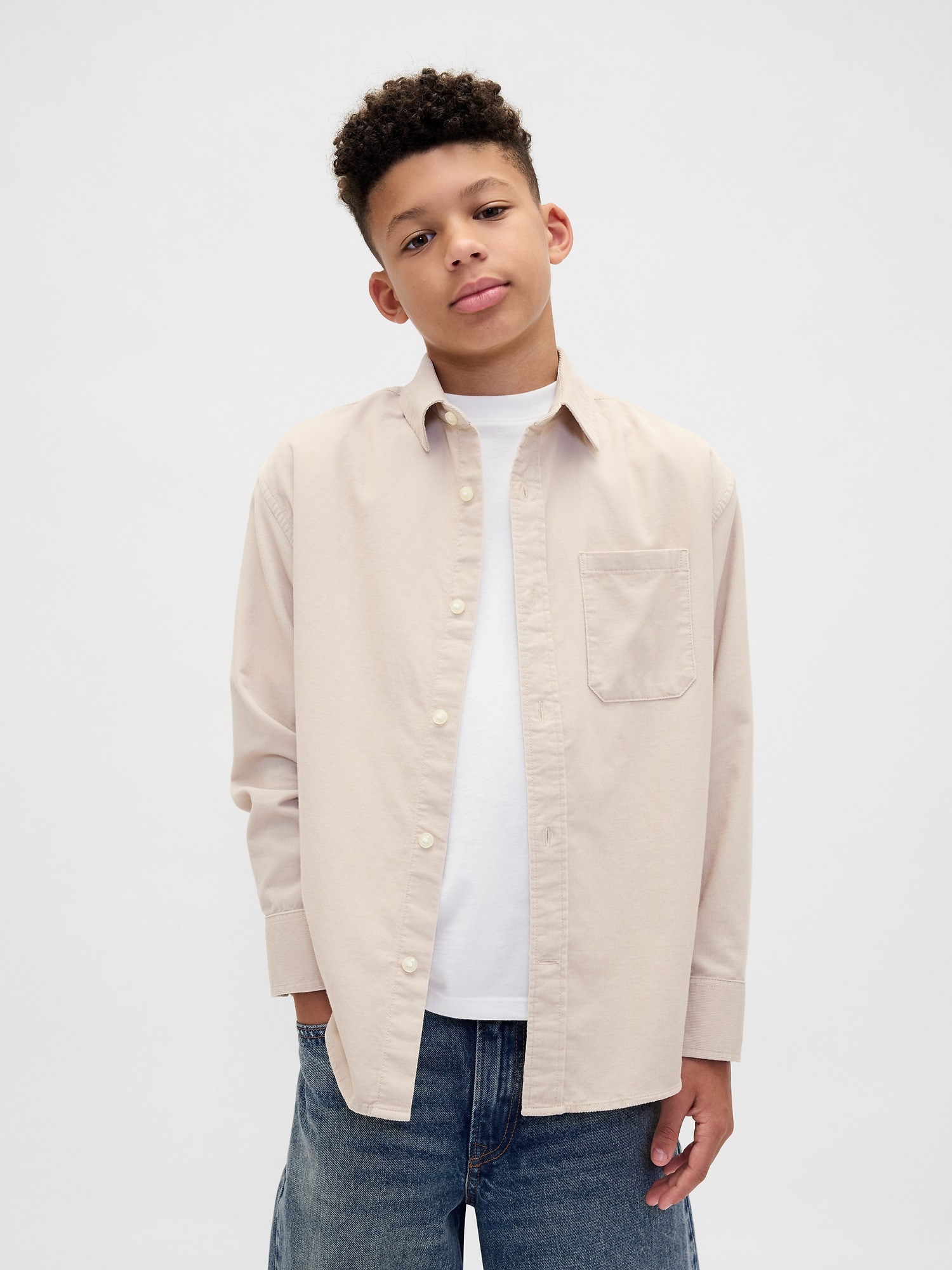 Kids Relaxed Corduroy Shirt