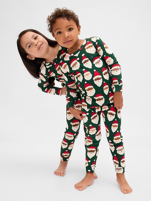 Image number 1 showing, Kids & Baby Organic Brushed Cotton Holiday PJ Set