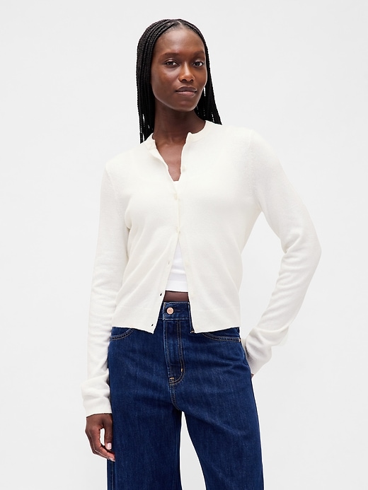 Image number 1 showing, CashSoft Crop Cardigan
